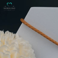 Kunstleder Armband in der Farbe Beige mit 4mm Breite. 