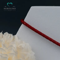 Kunstleder Armband in der Farbe rot mit 4mm Breite. 