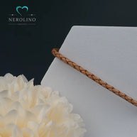 Leder Armband in der Farbe natur mit 3mm Breite. 