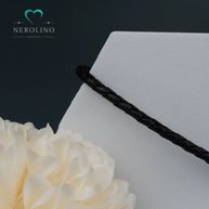 Leder Armband in der Farbe schwarz mit 4mm Breite. 