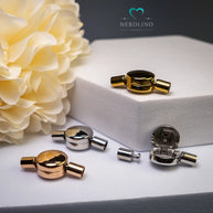 Bajonettverschluss rund in den Farben Silber, Gold und Roségold. 