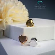 Gefüllte Charms in Herzform in den Farben Silber, Gold und Roségold. 