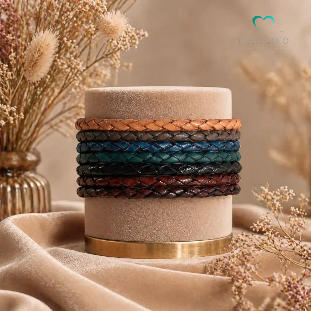 Lederarmbänder in 3mm für Charms und Perlen. 