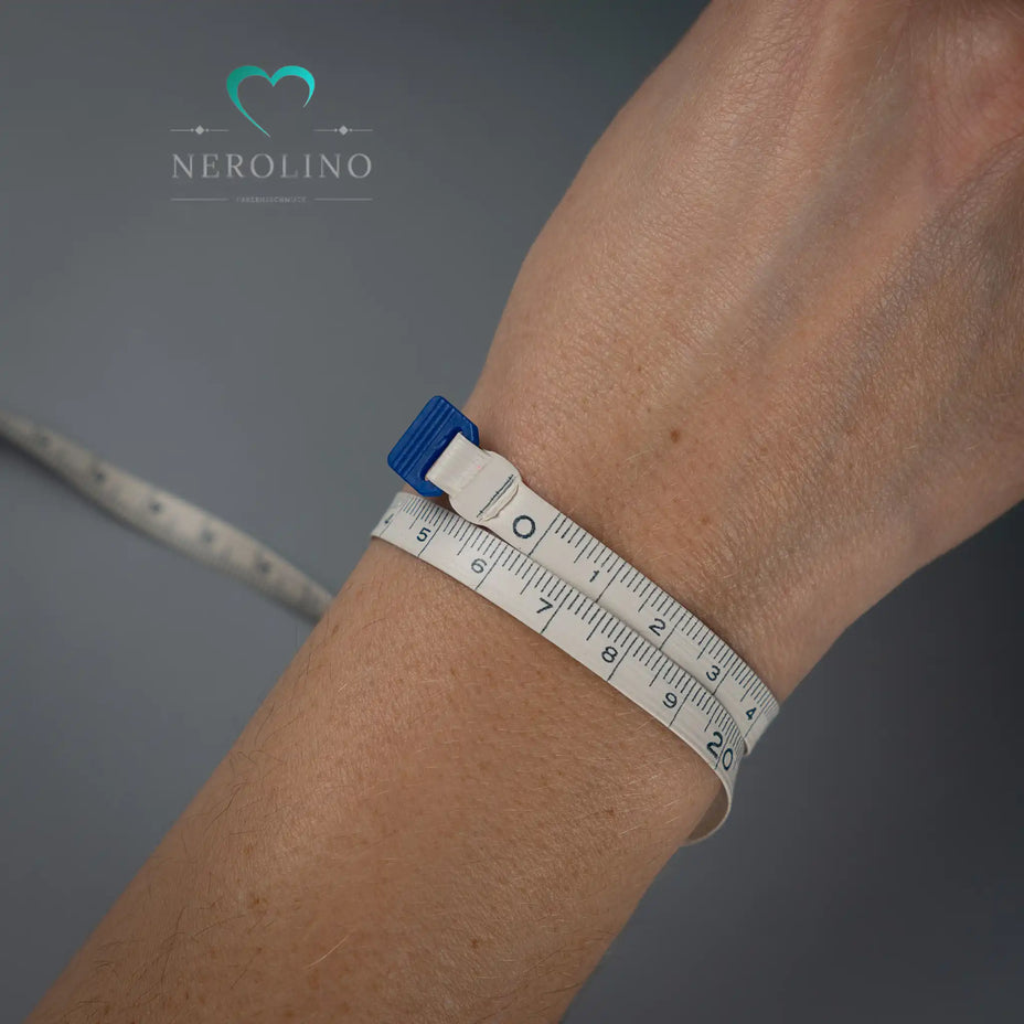 Messanleitung für die Auswahl der richtigen Armbandlänge.