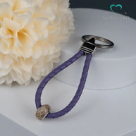 Schlüsselanhänger für Perlen und Charms aus Kunstleder und Edelstahl.